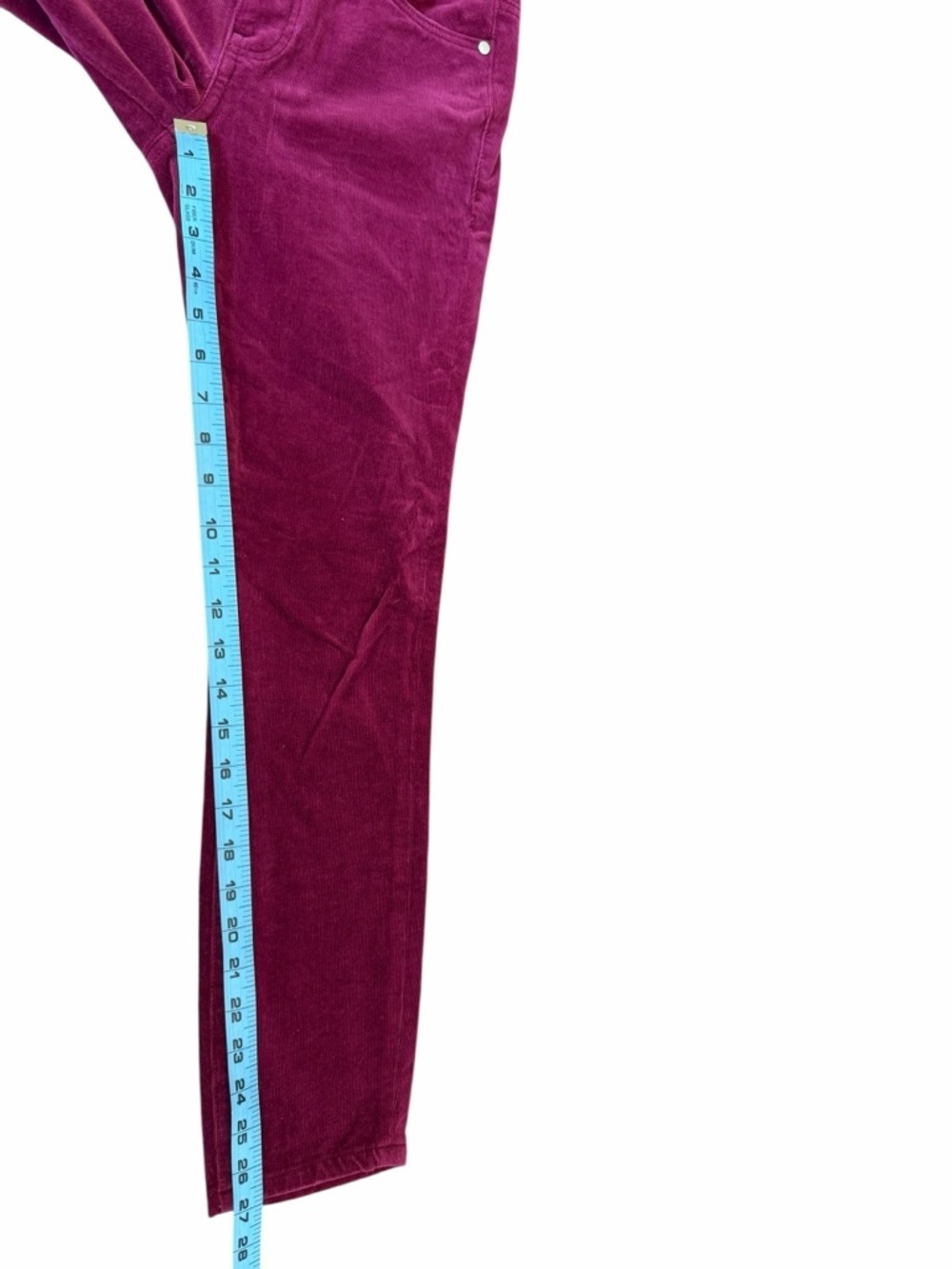 Anthropologie Pilcro Wine Corduroy High-Rise Skinny Pants Women’s Sz 27 - Picture 10 of 12